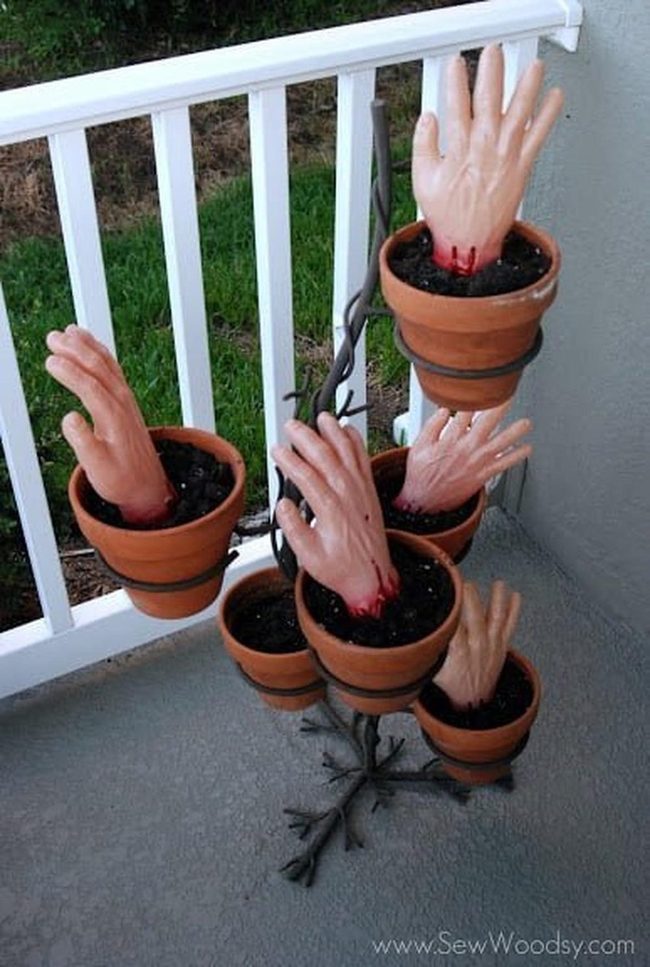 Ceramic Hands Planter Sculpture