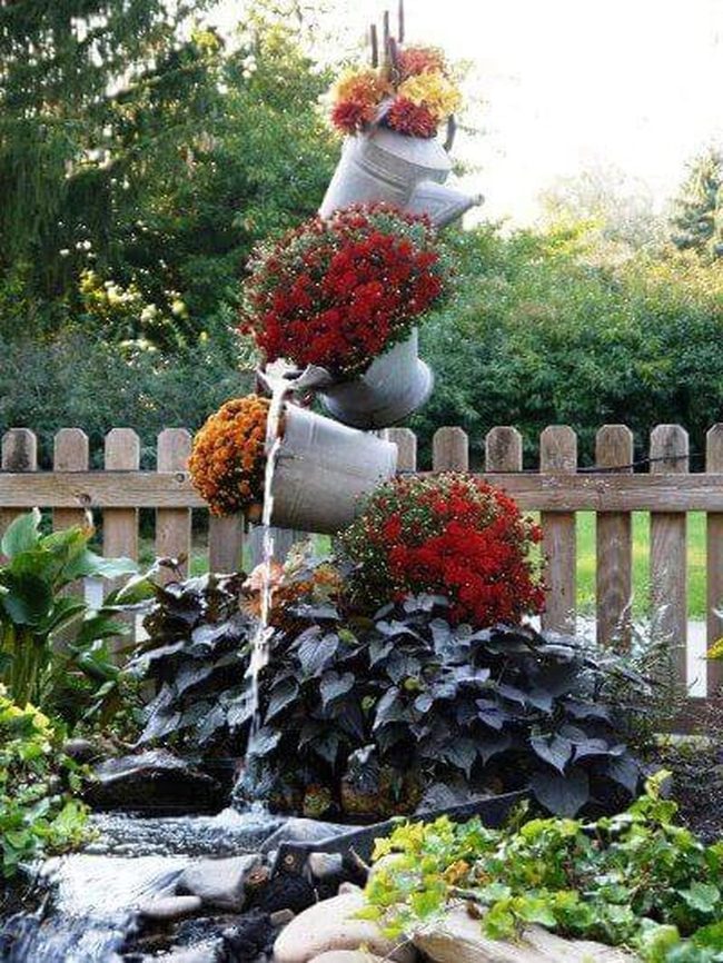 Cascading Blooms Watering Can Feature