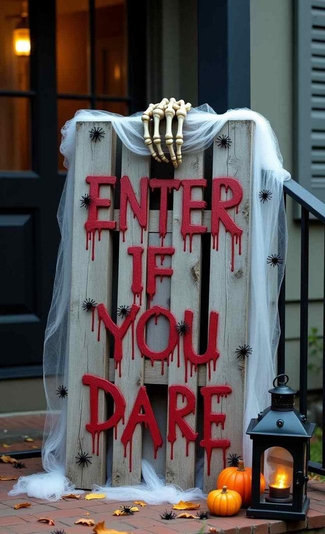 Blood Red Skeleton Pallet Welcome