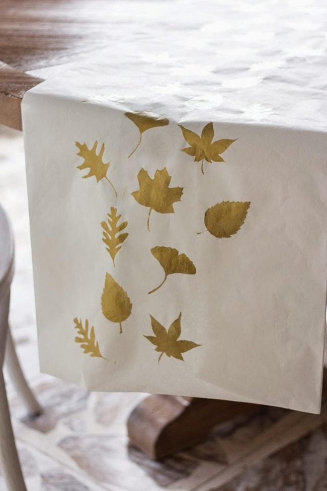 Golden Leaf Table Runner