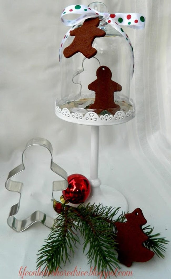 Suspended Gingerbread Under Glass