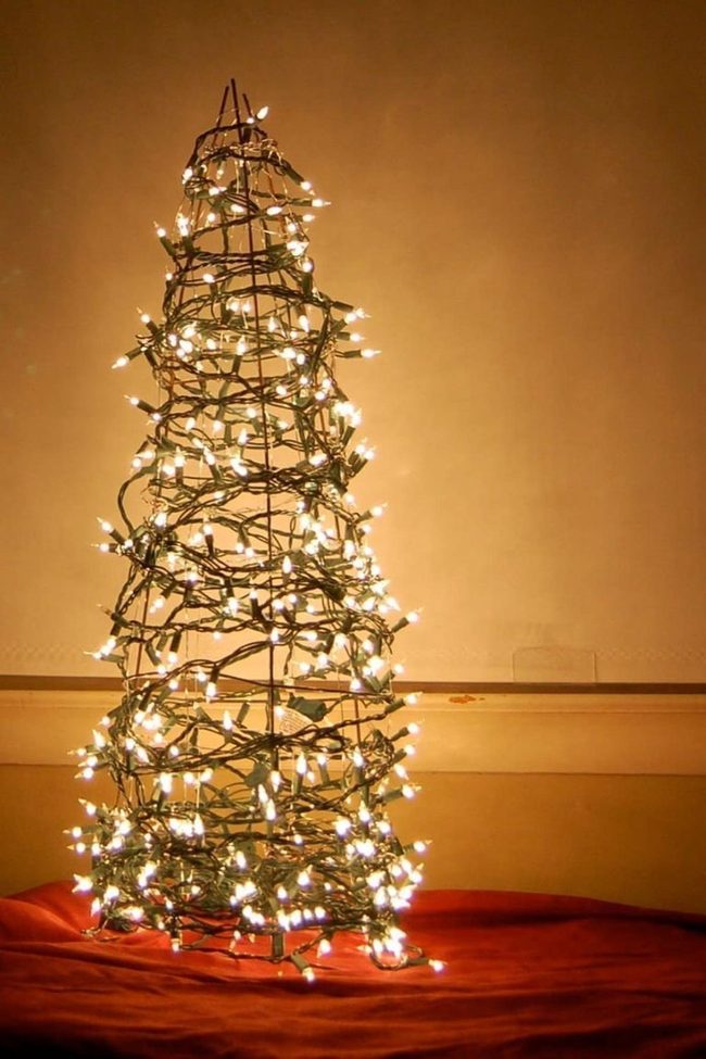 Upside-Down Cage Christmas Tree