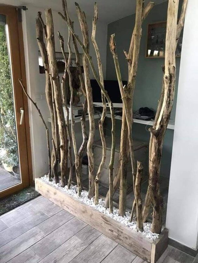 Natural Branch Room Divider