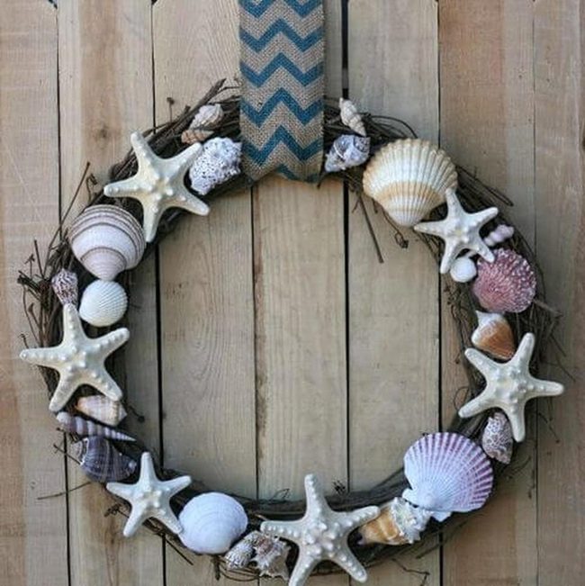 Shells And Starfish Coastal Wreaths