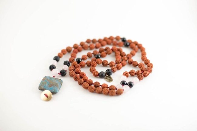 Blue-Green Stone Mediterranean Necklace
