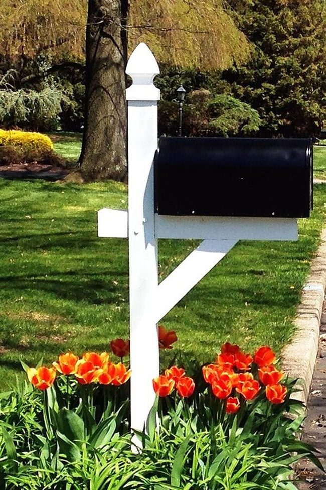 Reclaimed Wood Mailbox Post
