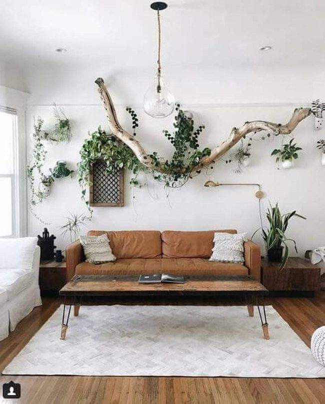 Driftwood Branch With Cascading Green