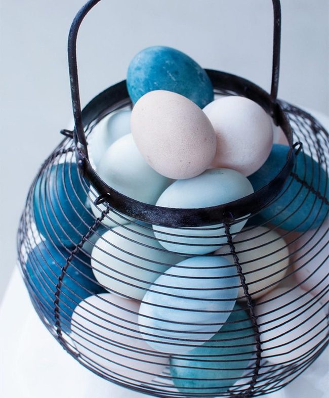 Blue Eggs Metal Baskets