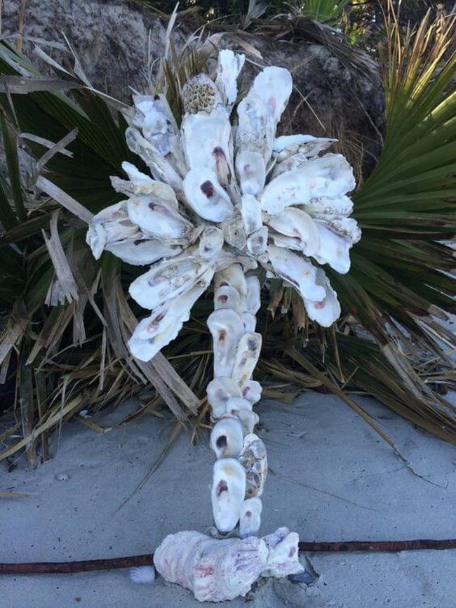 Recycled Oyster Shell Flower
