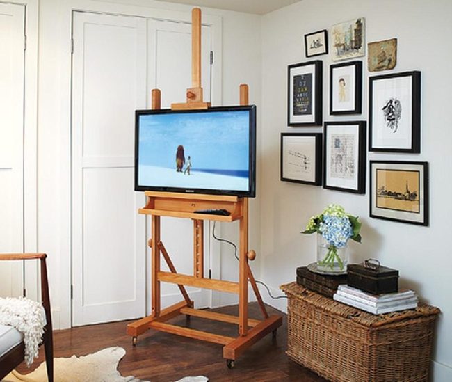 Wooden Easel Tv Art Frame