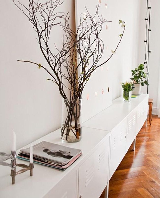 White Minimalist Room With Natural Elements