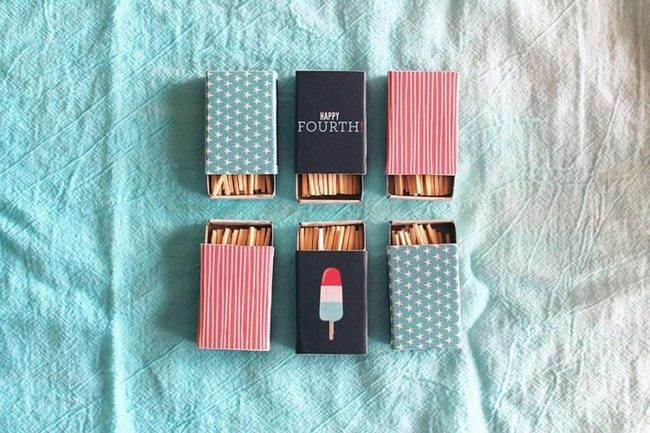 Red, White, Blue Matchboxes