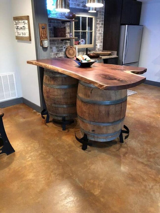 Weathered Wine Barrel Furniture