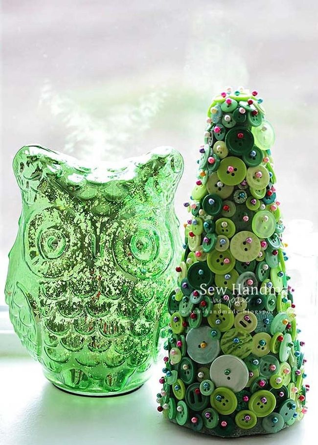 Colorful Button Tree Decoration