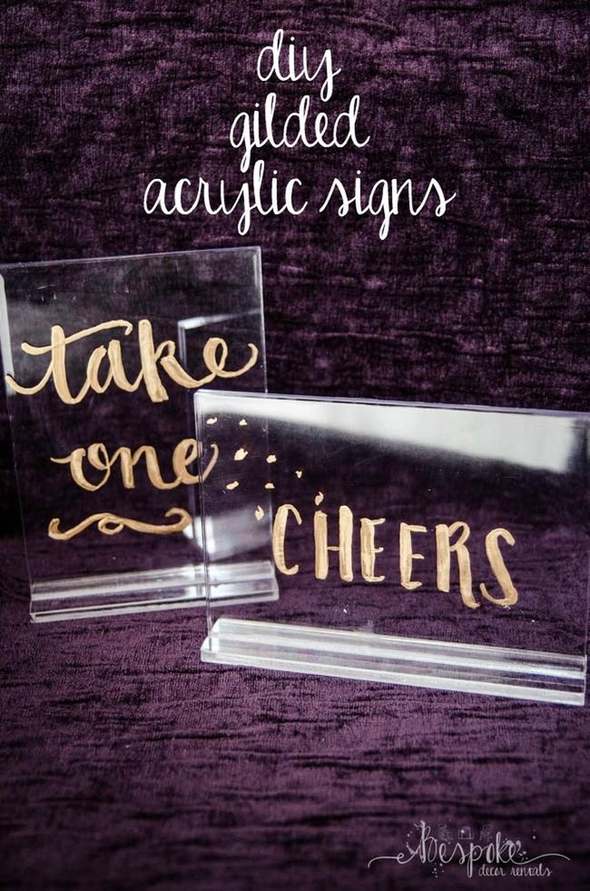 Gold Lettering Acrylic Celebration