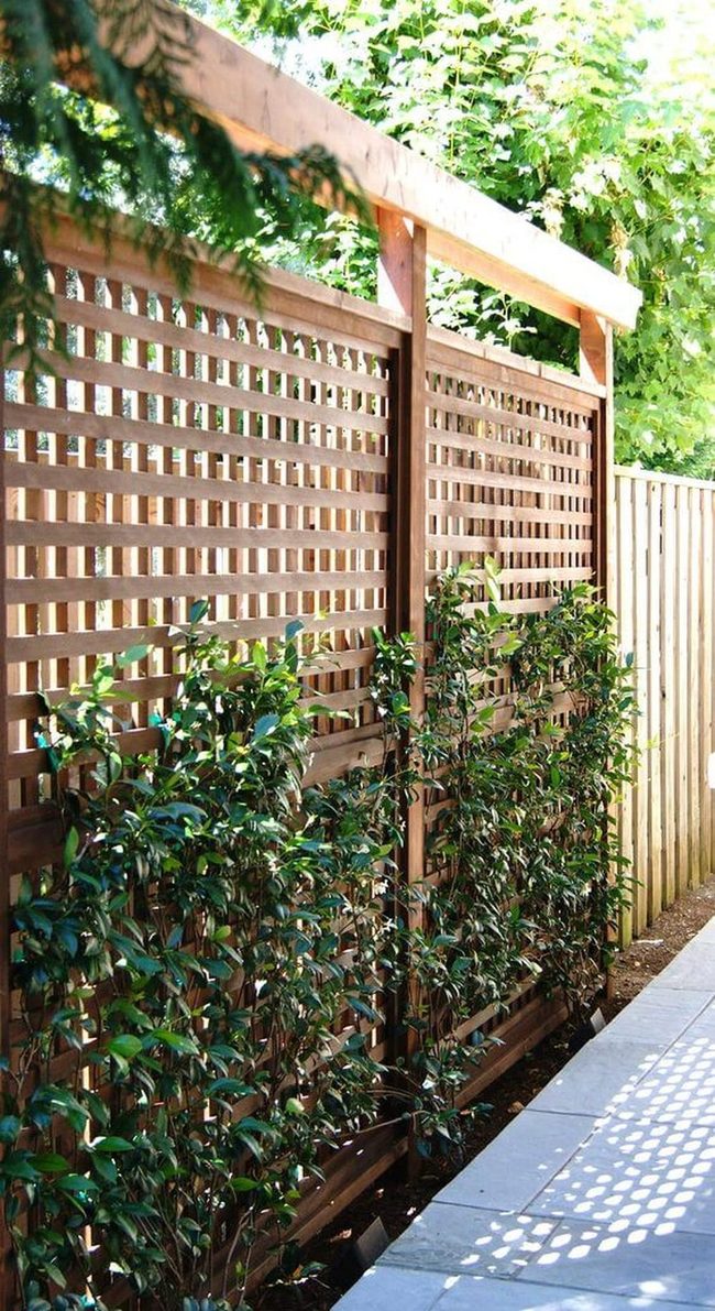 Wooden Lattice Garden Screen