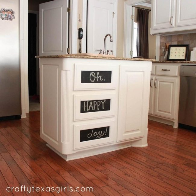 Chalkboard Kitchen Drawers