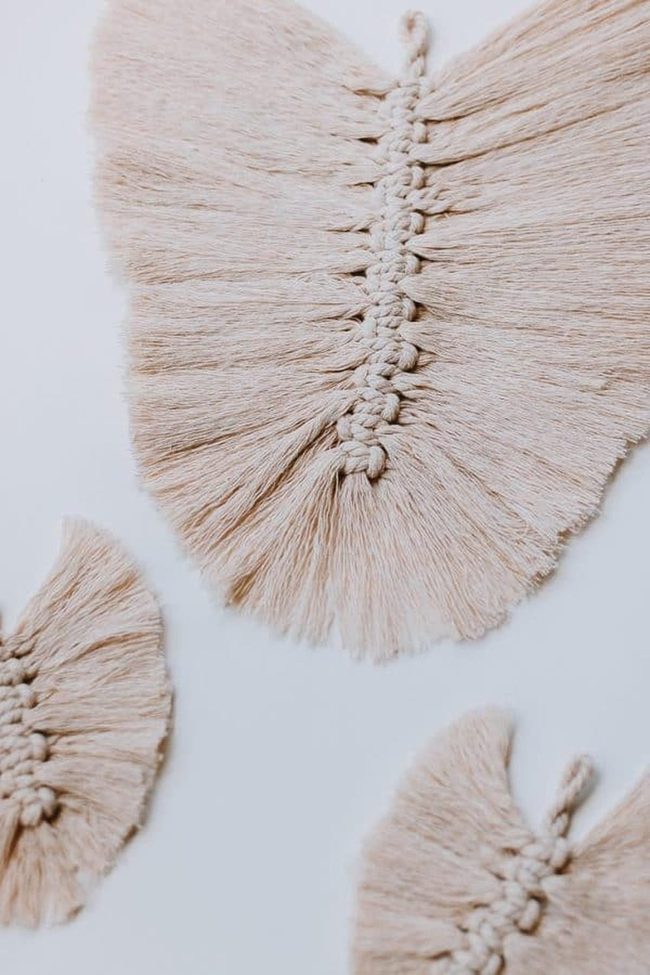 Braided Leaf Macrame Statement