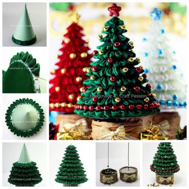 Fabric Folded Mini Trees