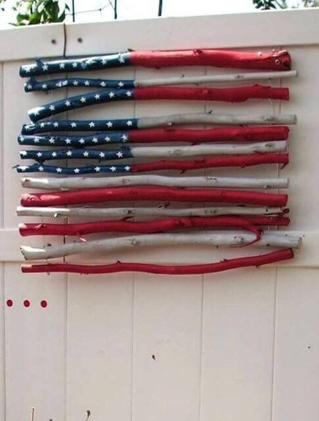 Wooden Patriotic Flag Stars