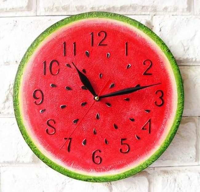 Red Watermelon Wall Clock