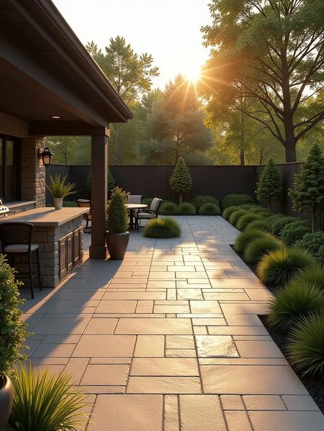 Durable Plastic Edging Prevents Paver Shift