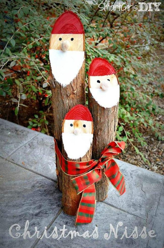 Santa Firewood Statement Piece