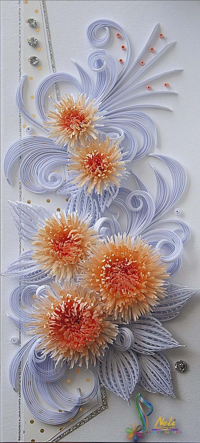 Soft Florals With Warm Orange Blooms