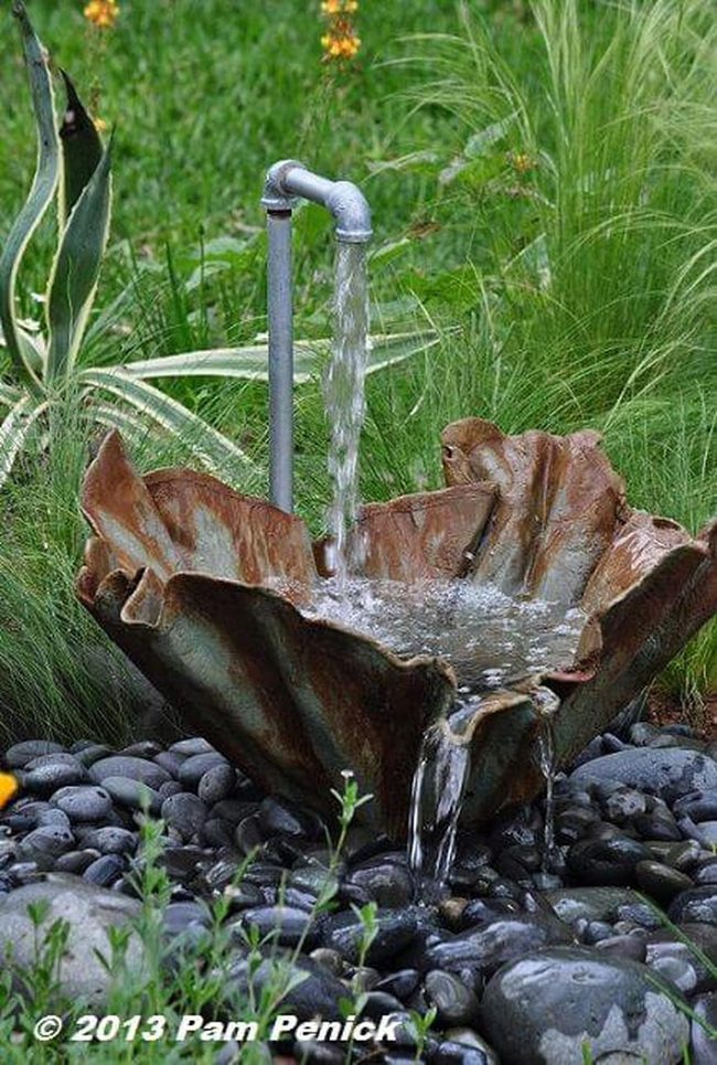 Leaf Fountain Garden Path