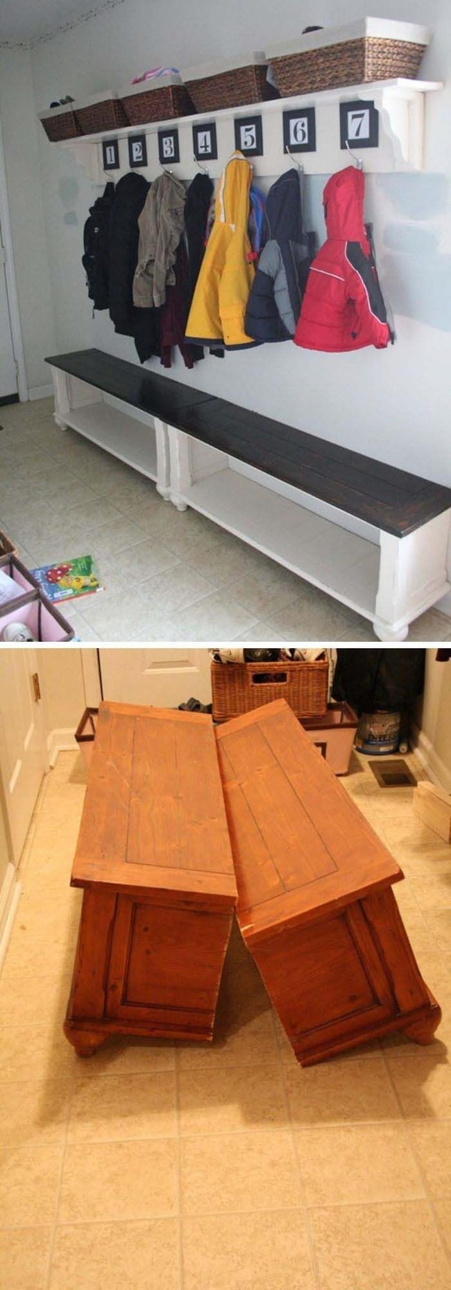 Reclaimed Wood Hallway Bench