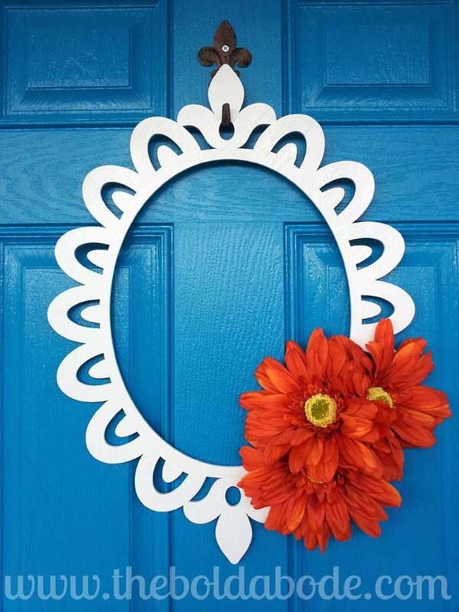 Plywood And Faux Flowers