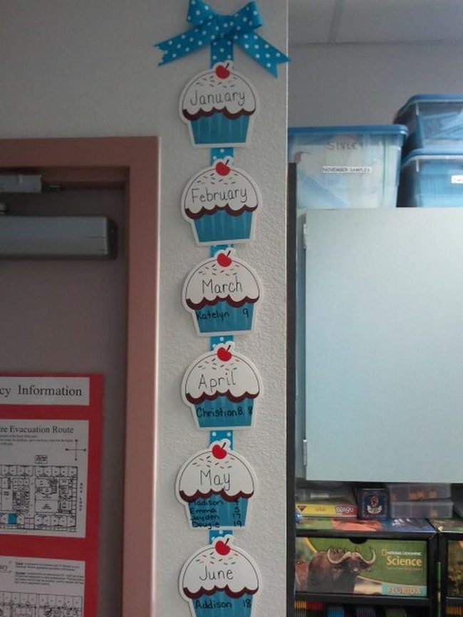 Red Strawberry Cupcake Calendar