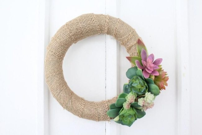 Living Green & Blush Burlap