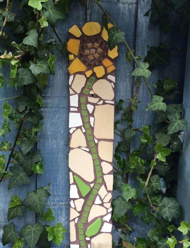 Yellow Mosaic Sunflower 3D