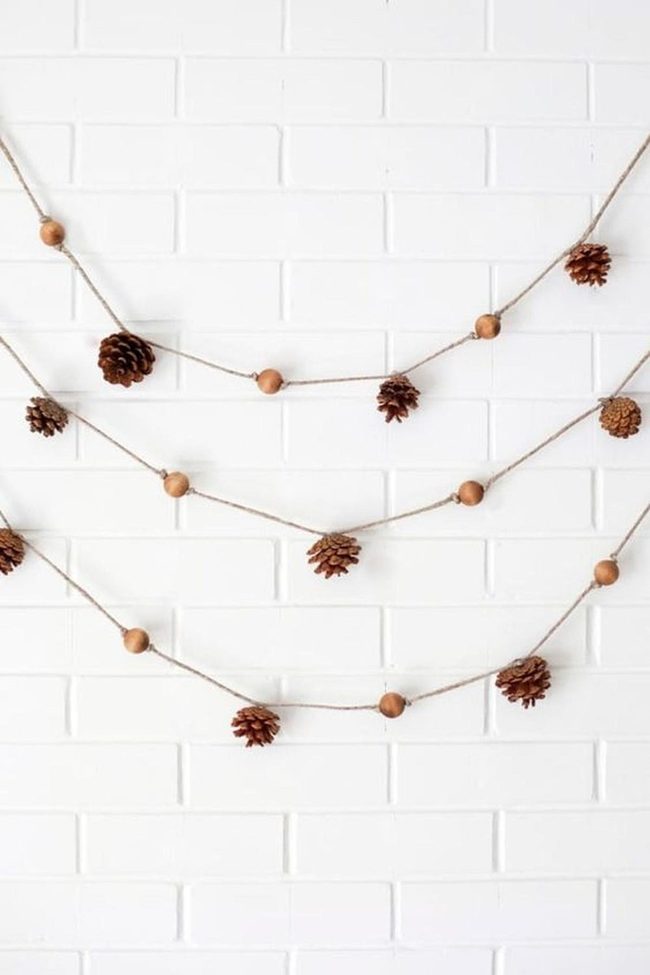 Pinecone And Twine Wall Art