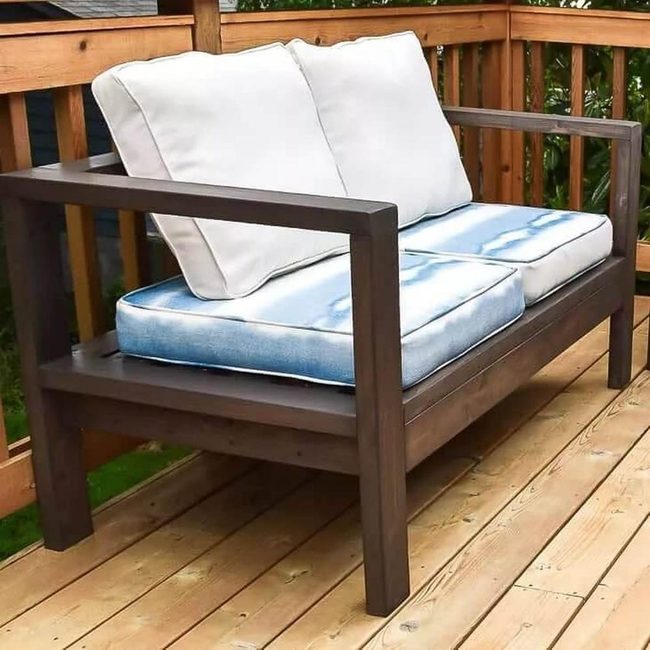 Dark Wood Garden Seating