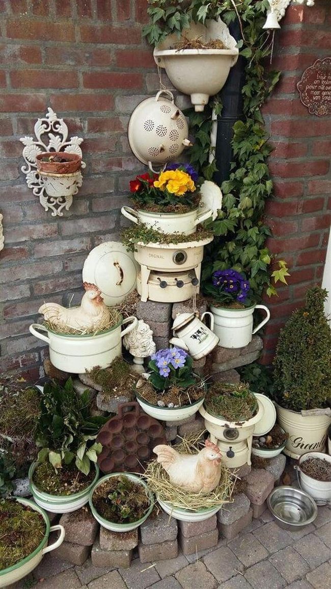 Tiered Terracotta Herb Tower