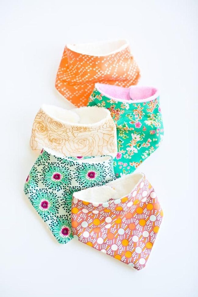 Bright Geometric Baby Bibs