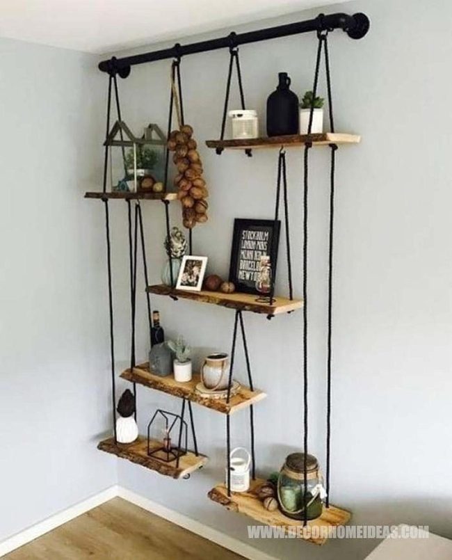 Industrial Metal Pipe Shelves