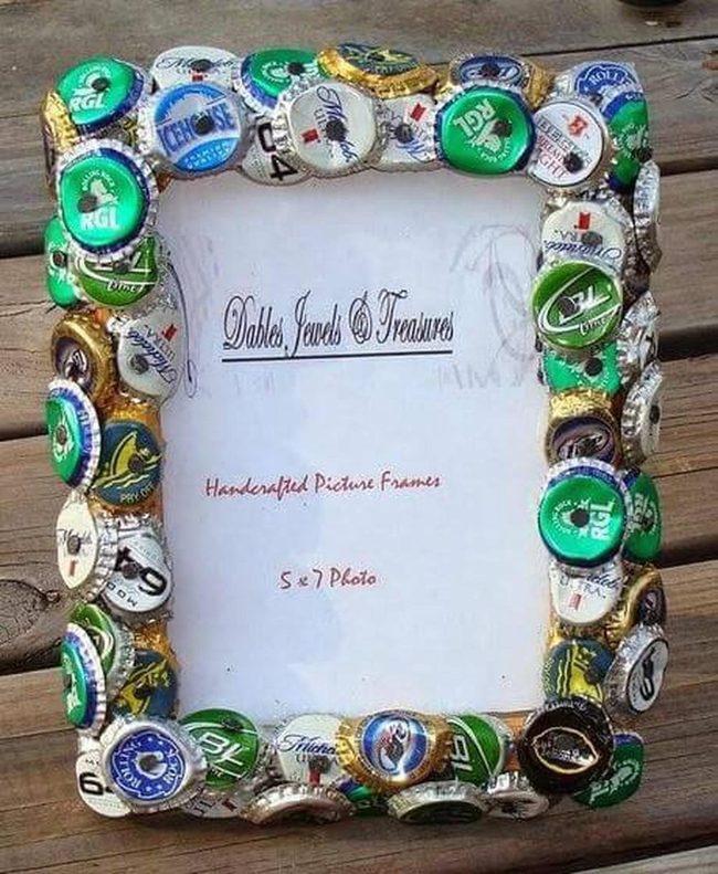 Colorful Bottle Cap Frame