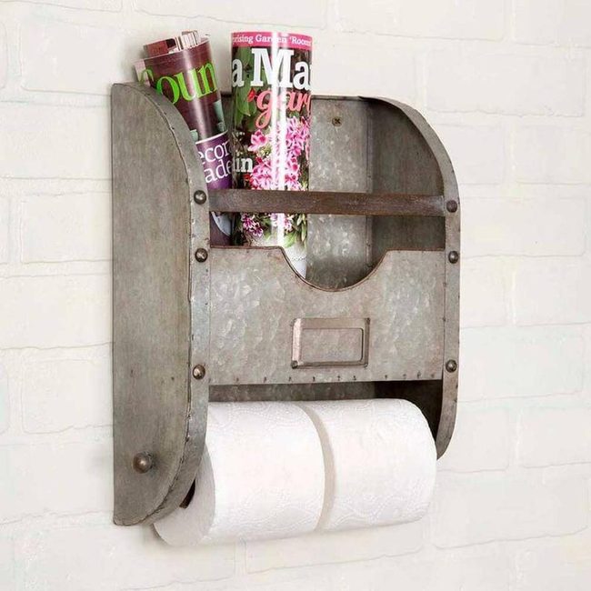 Metal Magazine Rack Toilet Paper Holder