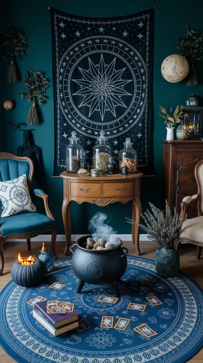 Candlelit Crystal Apothecary Room