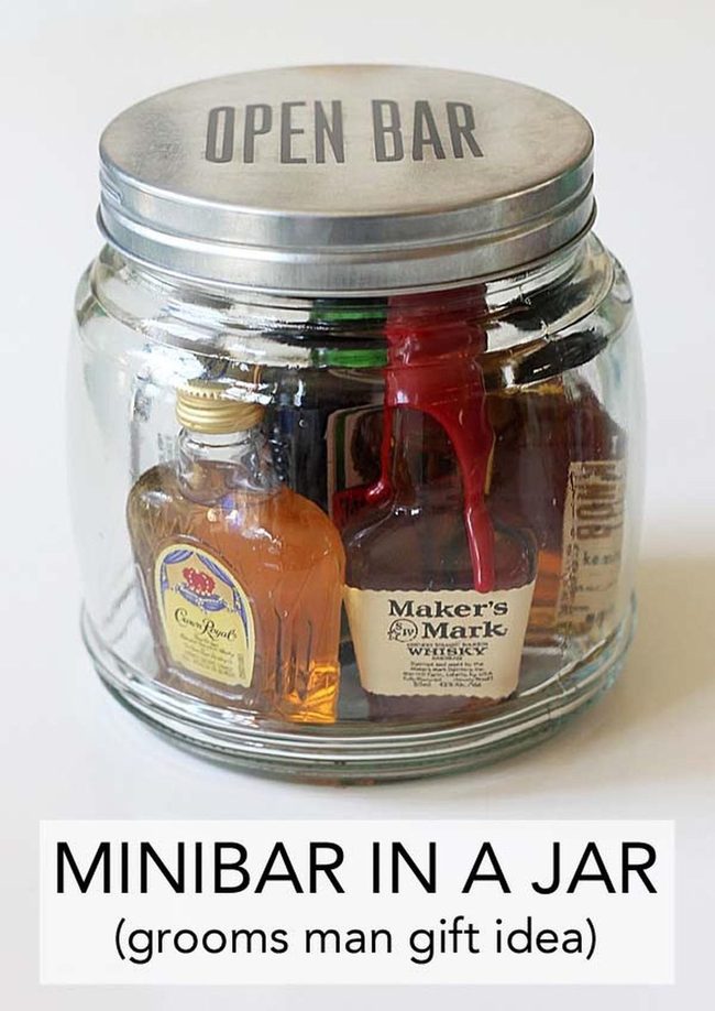 Mini Spirits Mason Jar Valentine