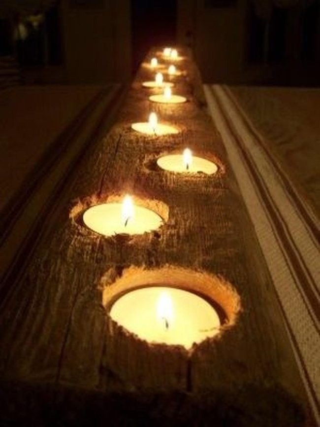 Reclaimed Wood Tea Light Holder