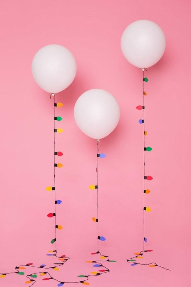 Red Glowing Balloon Holiday Strings