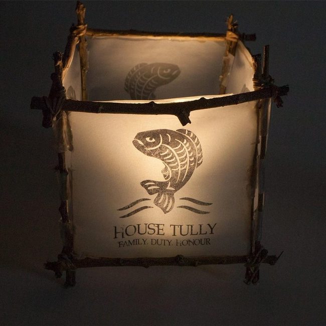 Leaping Fish Wooden Lantern