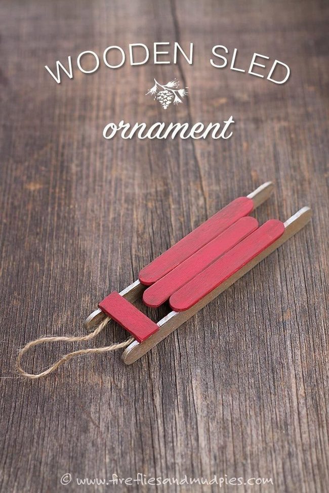 Popsicle Stick Miniature Sleds