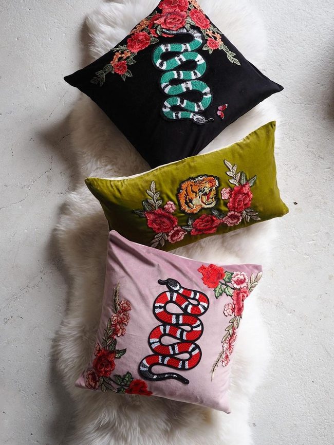 Serpents And Roses Embroidered