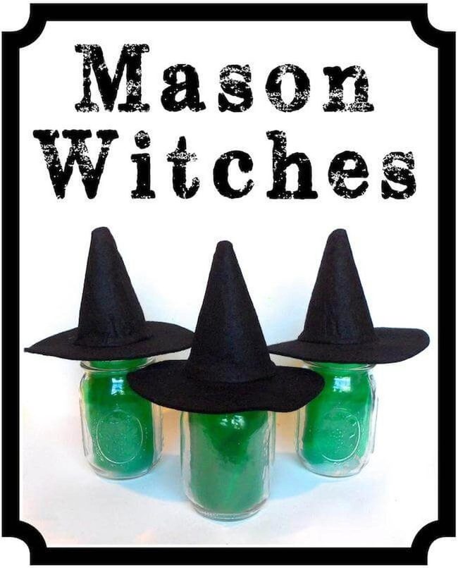 Painted Jar Witch Figures