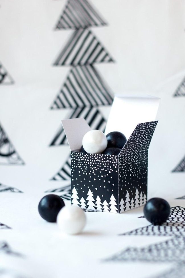 Monochrome Geometric Winter Patterns